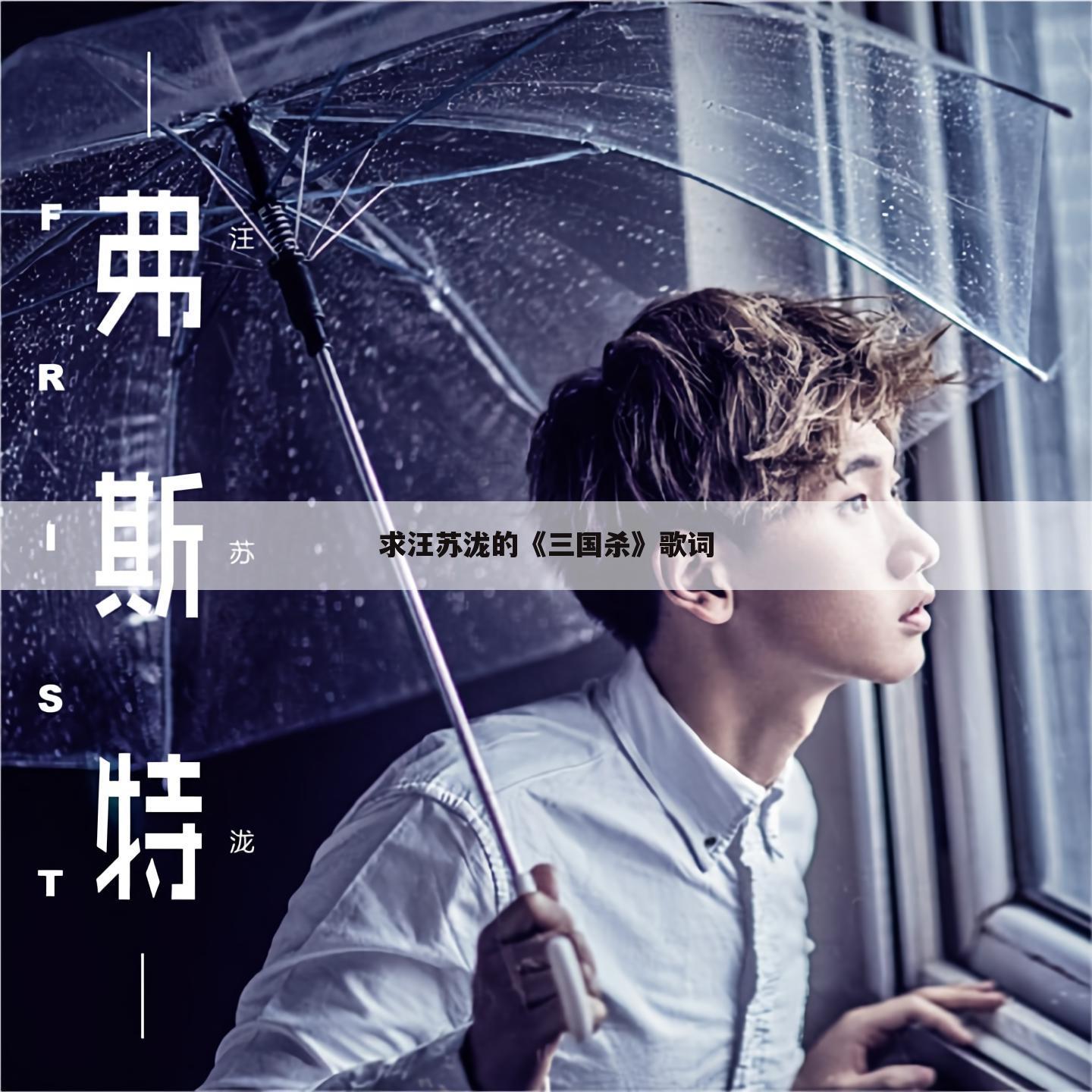 求汪苏泷的《三国杀》歌词