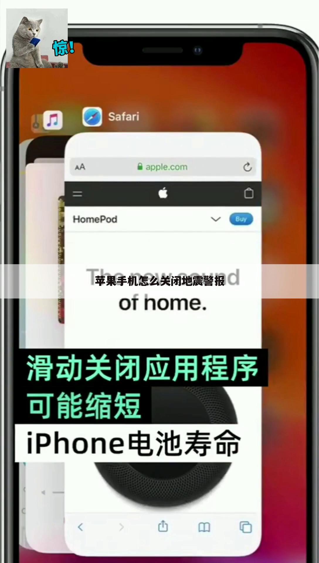 苹果手机怎么关闭地震警报