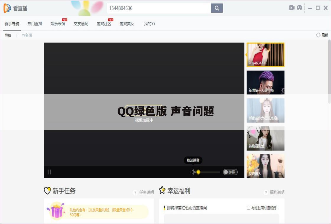 QQ绿色版 声音问题