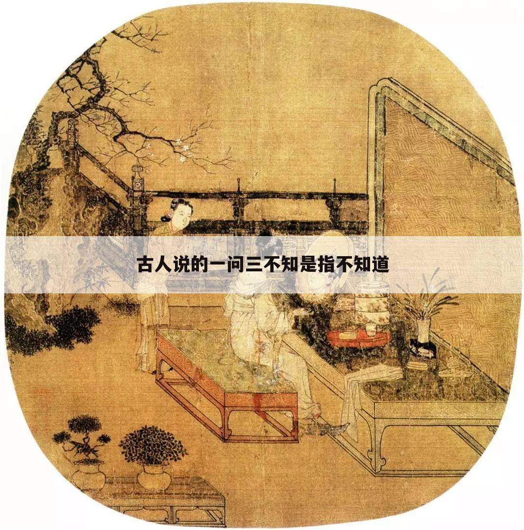 古人说的一问三不知是指不知道