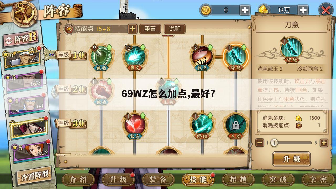 69WZ怎么加点,最好?