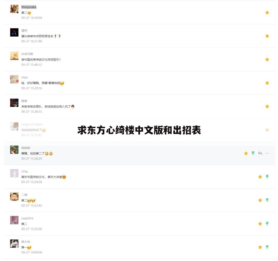 求东方心绮楼中文版和出招表