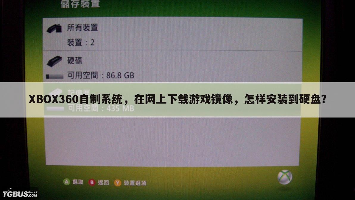 XBOX360自制系统,在网上下载游戏镜像,怎样安装到硬盘?