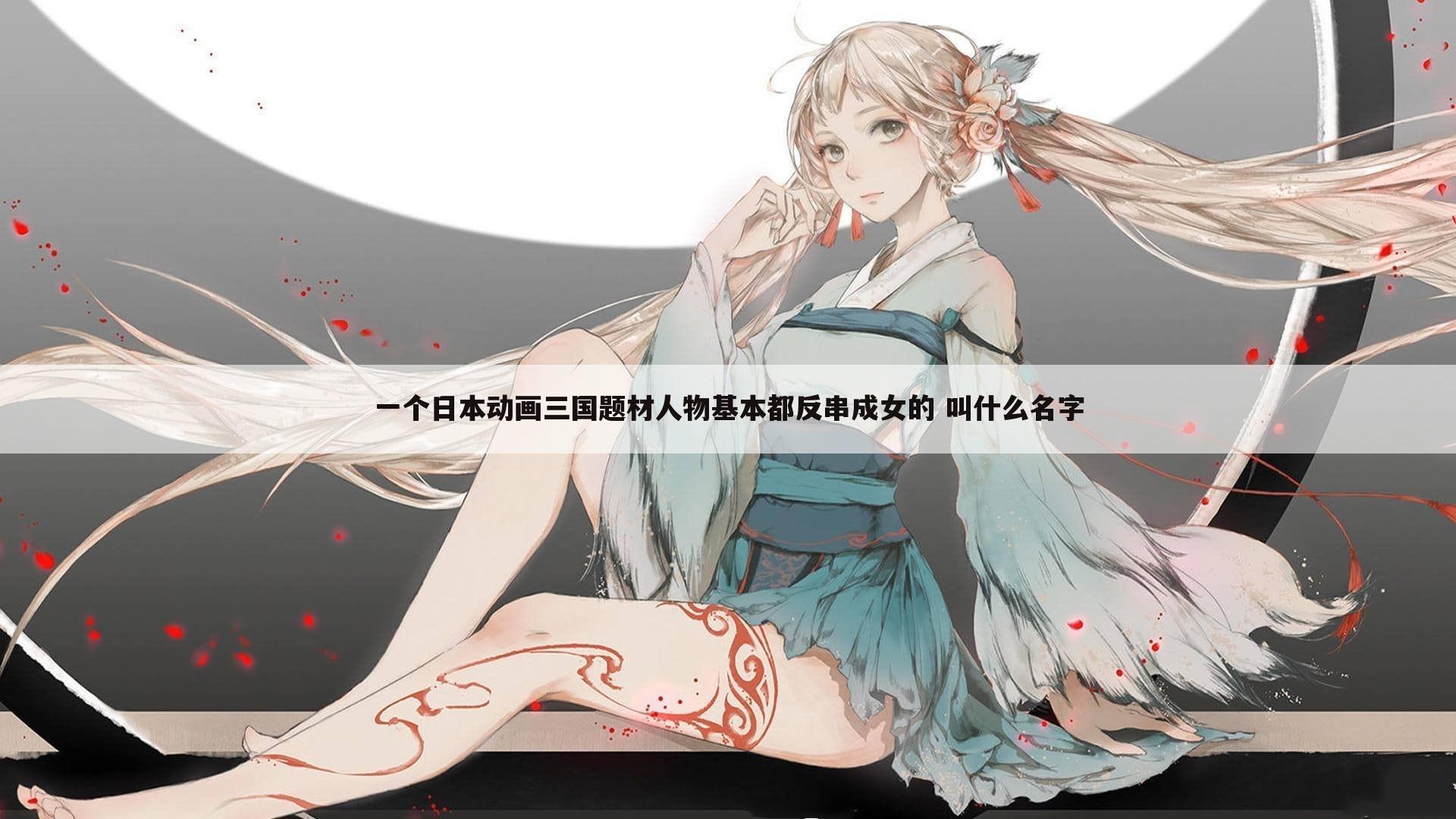 一个日本动画三国题材人物基本都反串成女的 叫什么名字