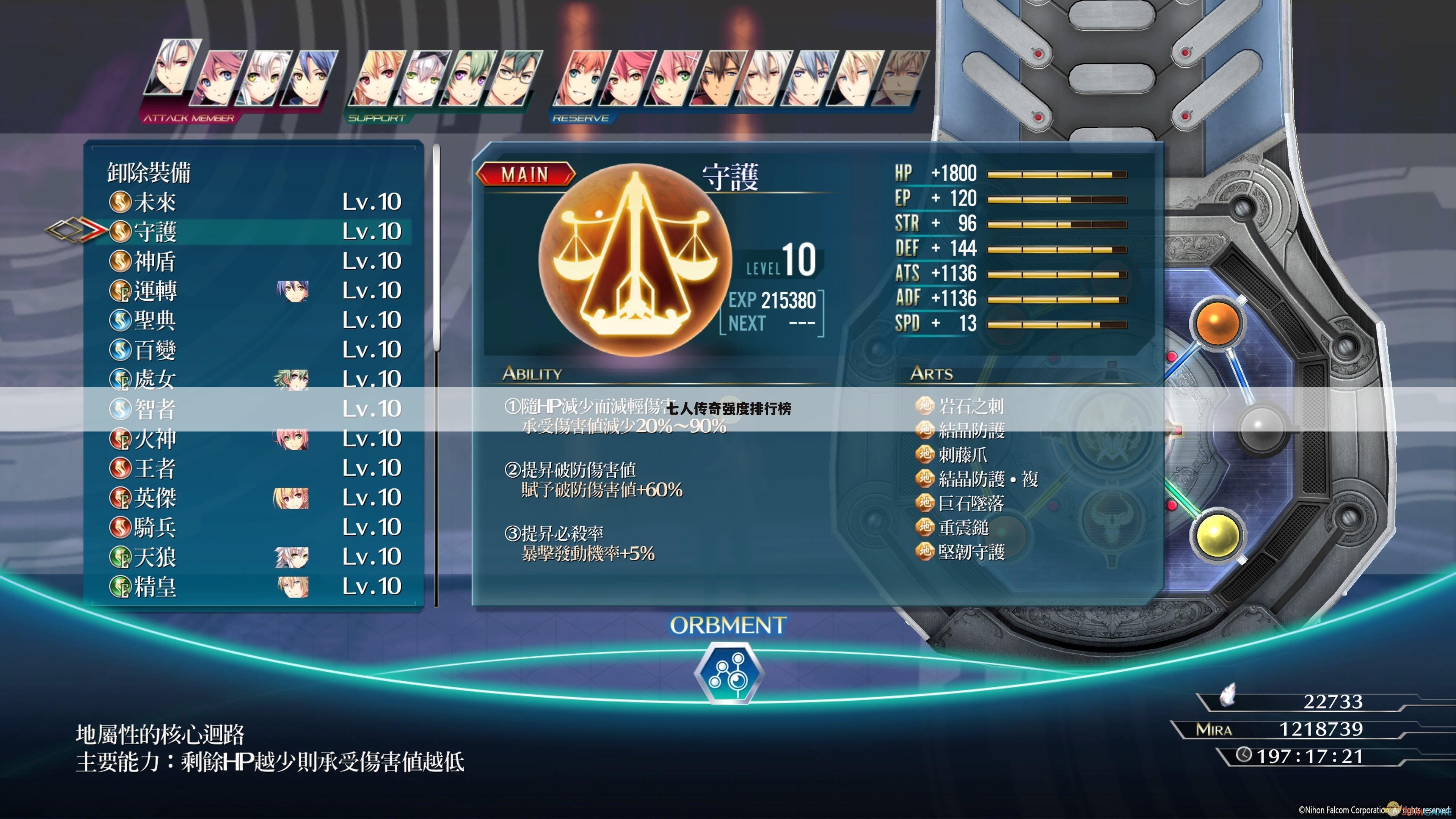 七人传奇强度排行榜