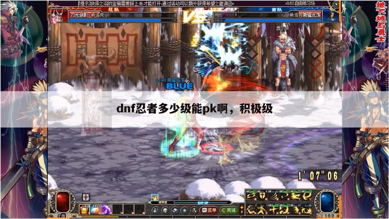 dnf忍者多少级能pk啊,积极级