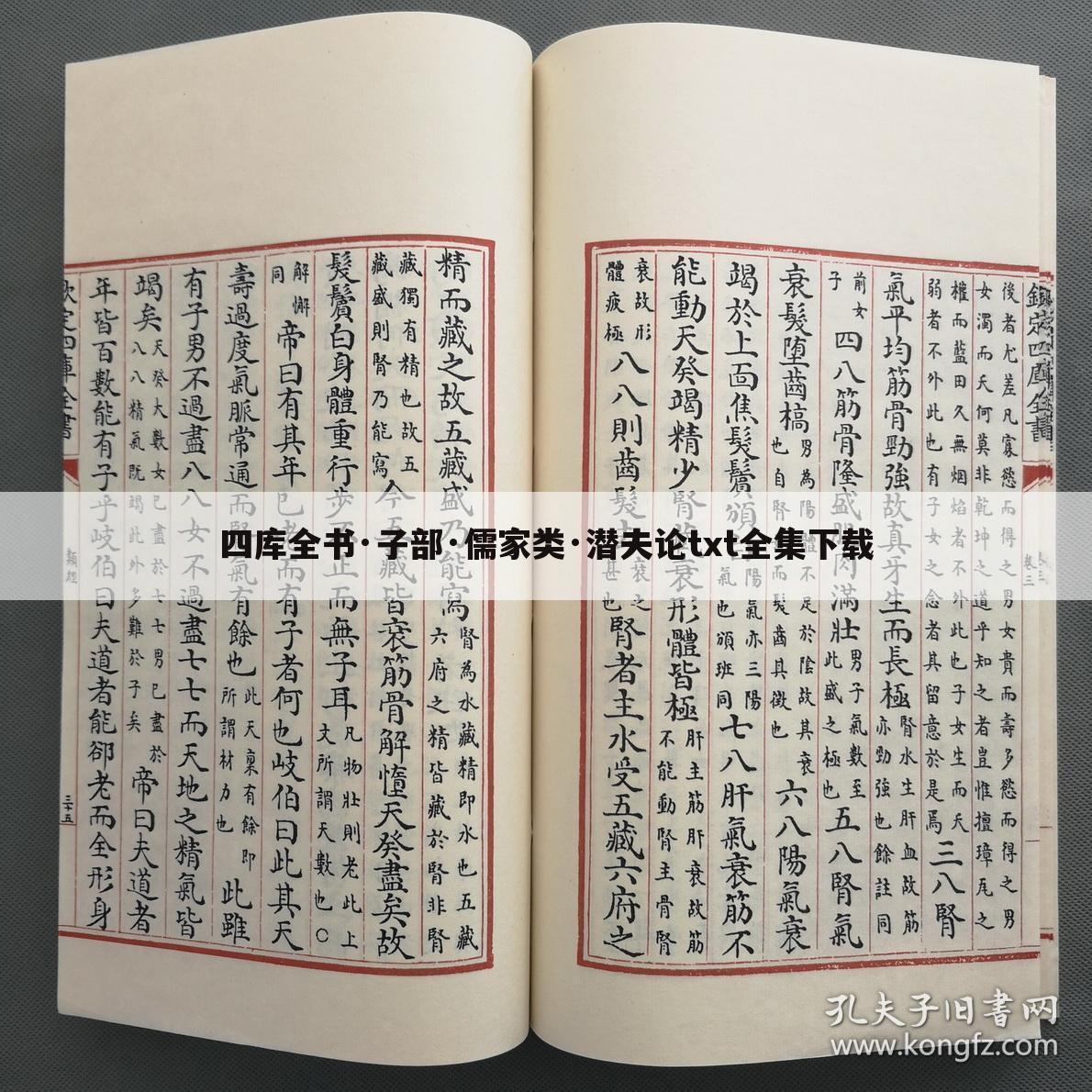 四库全书·子部·儒家类·潜夫论txt全集下载