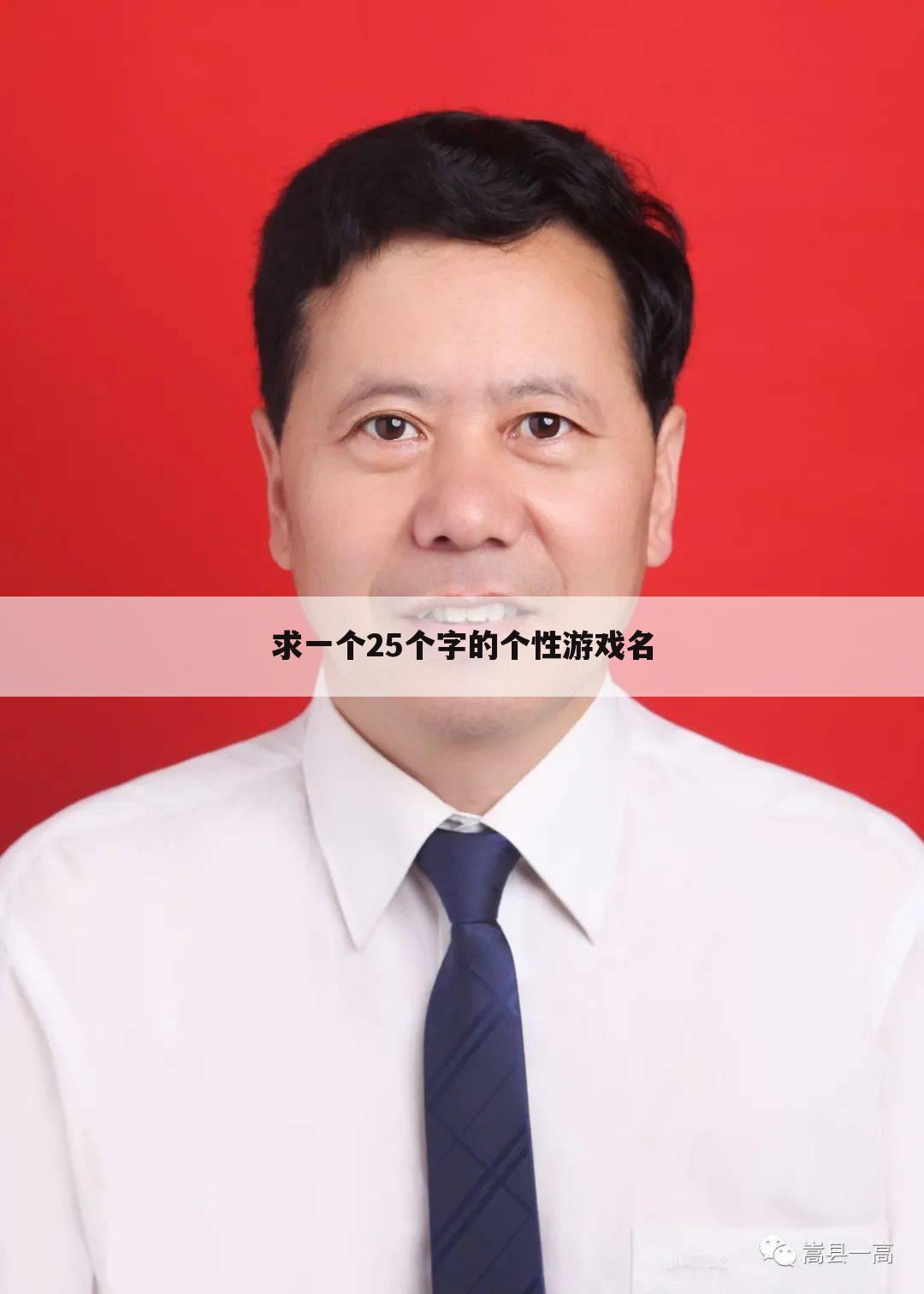 求一个25个字的个性游戏名