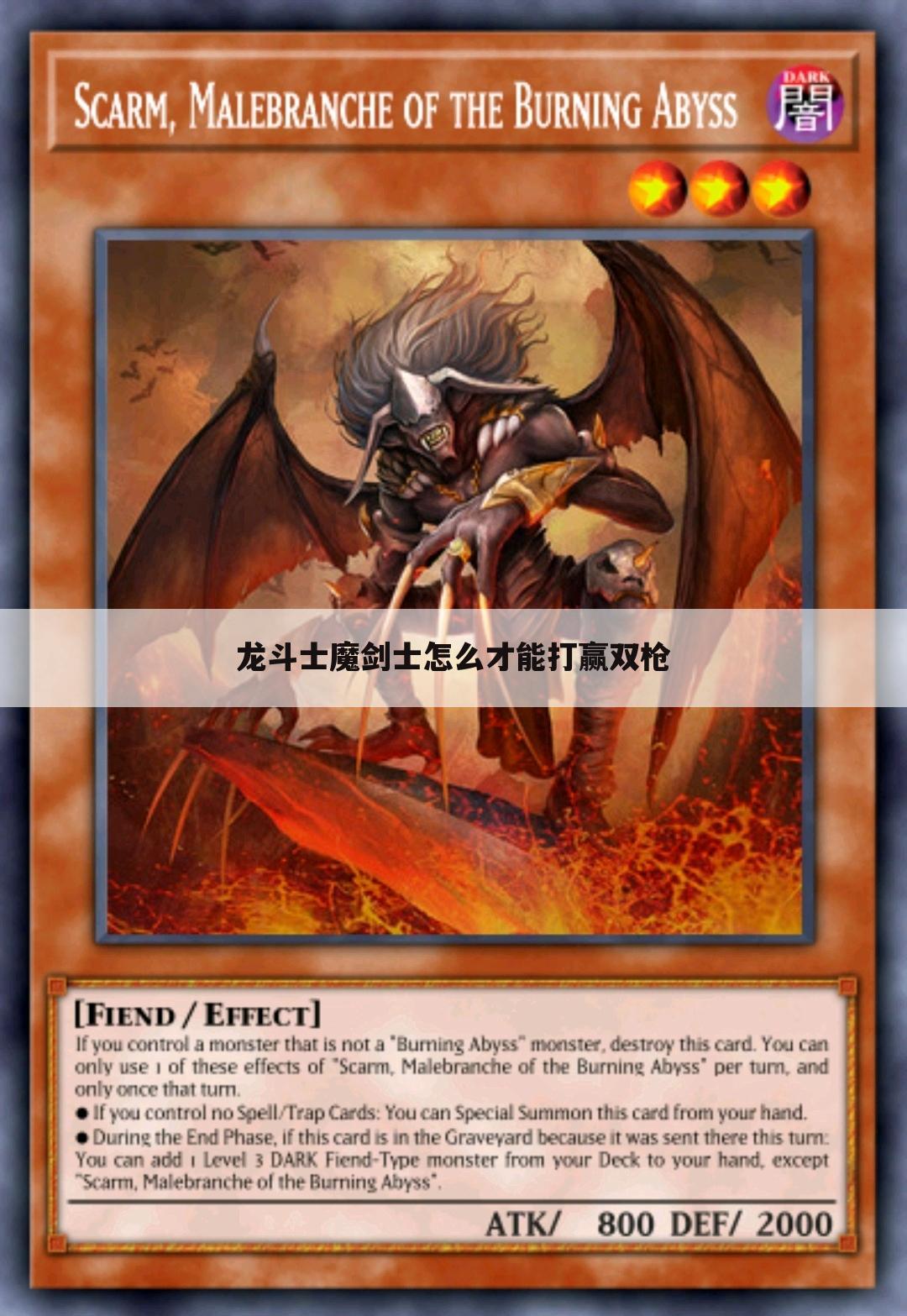 龙斗士魔剑士怎么才能打赢双枪