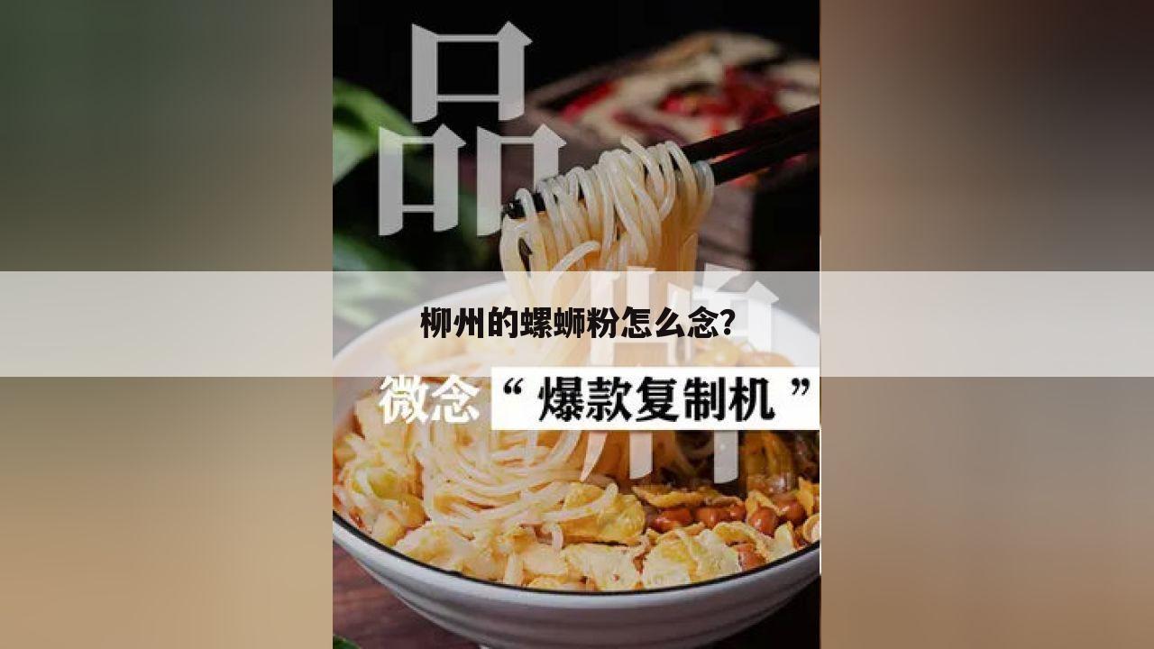 柳州的螺蛳粉怎么念?