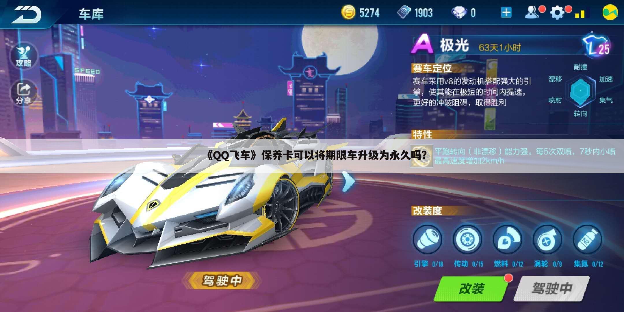 《QQ飞车》保养卡可以将期限车升级为永久吗?