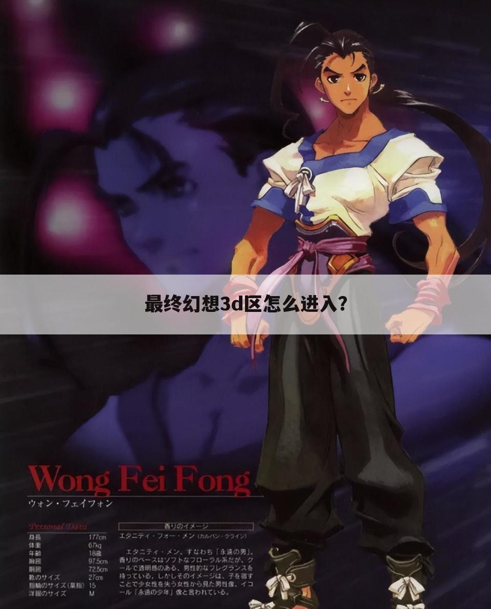 最终幻想3d区怎么进入?