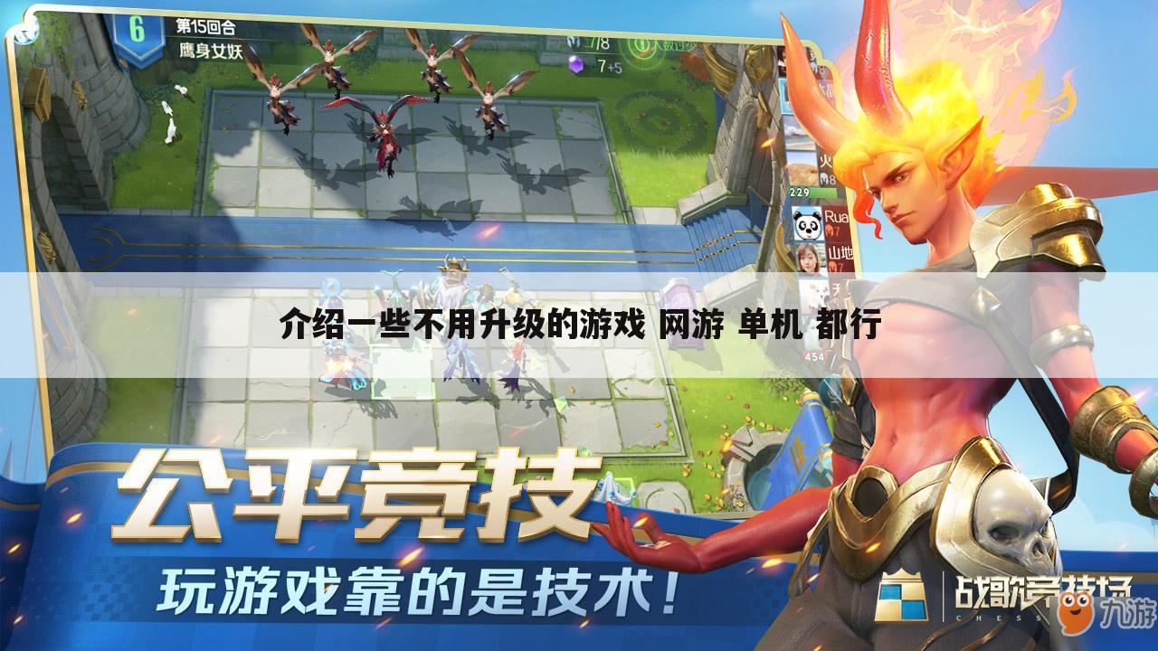 介绍一些不用升级的游戏 网游 单机 都行