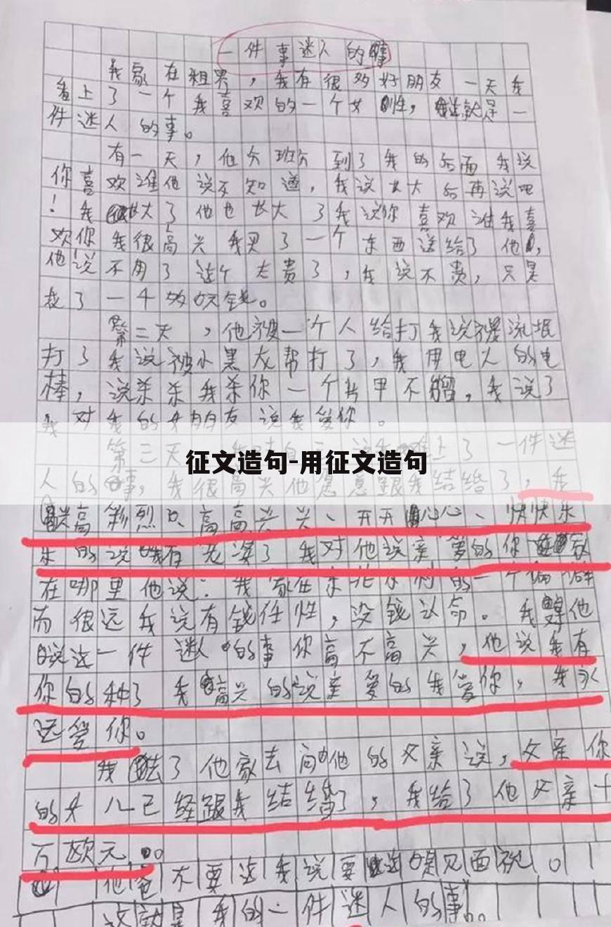 征文造句-用征文造句