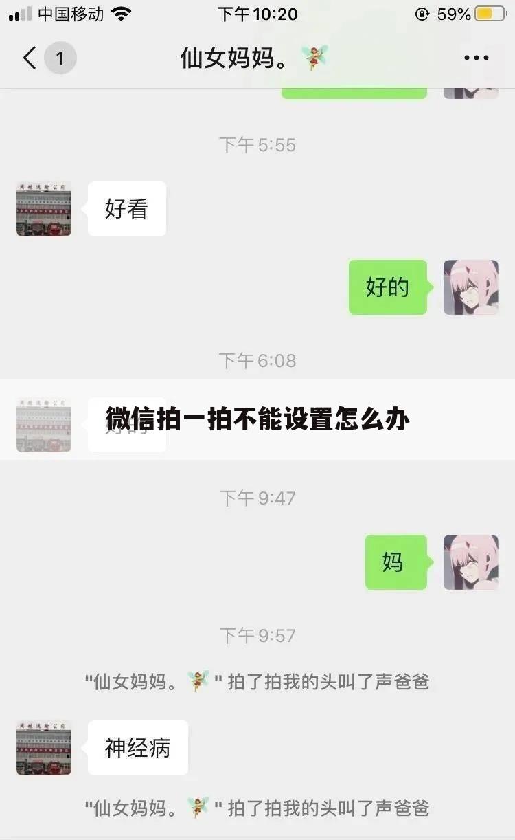 微信拍一拍不能设置怎么办