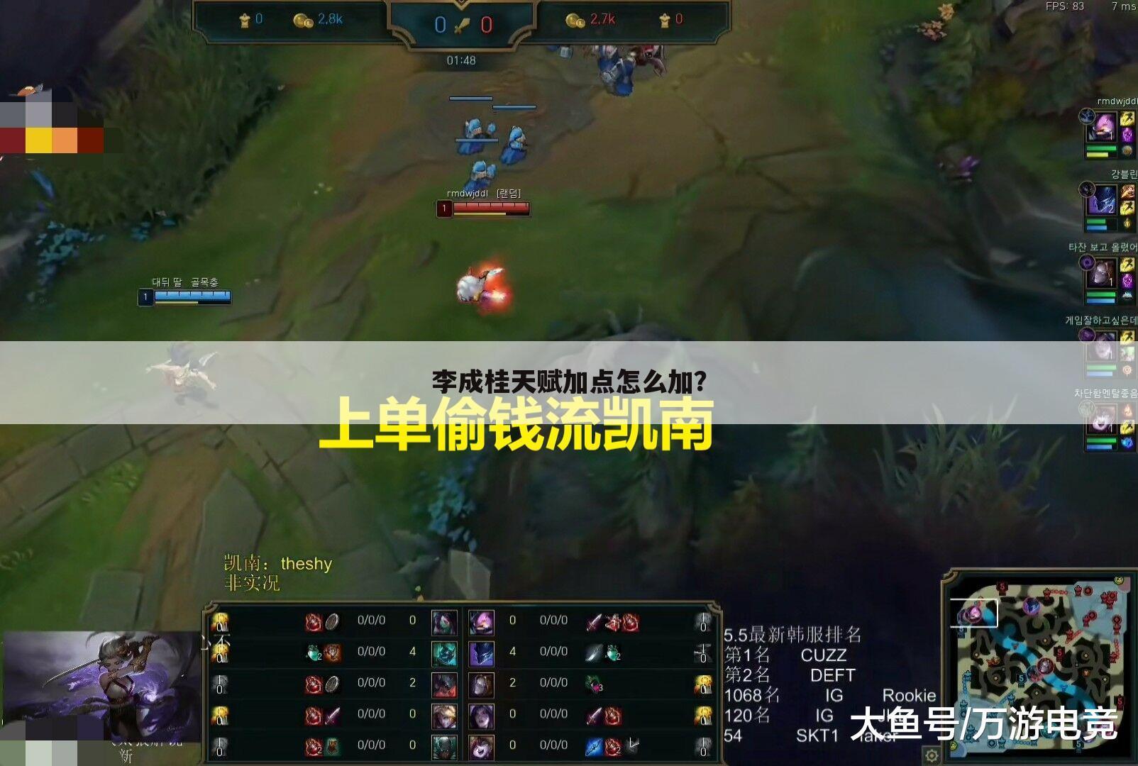 李成桂天赋加点怎么加?