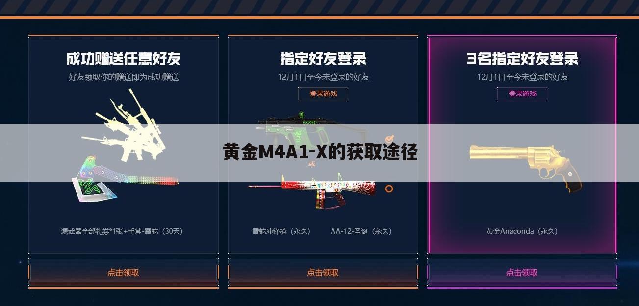 黄金M4A1-X的获取途径