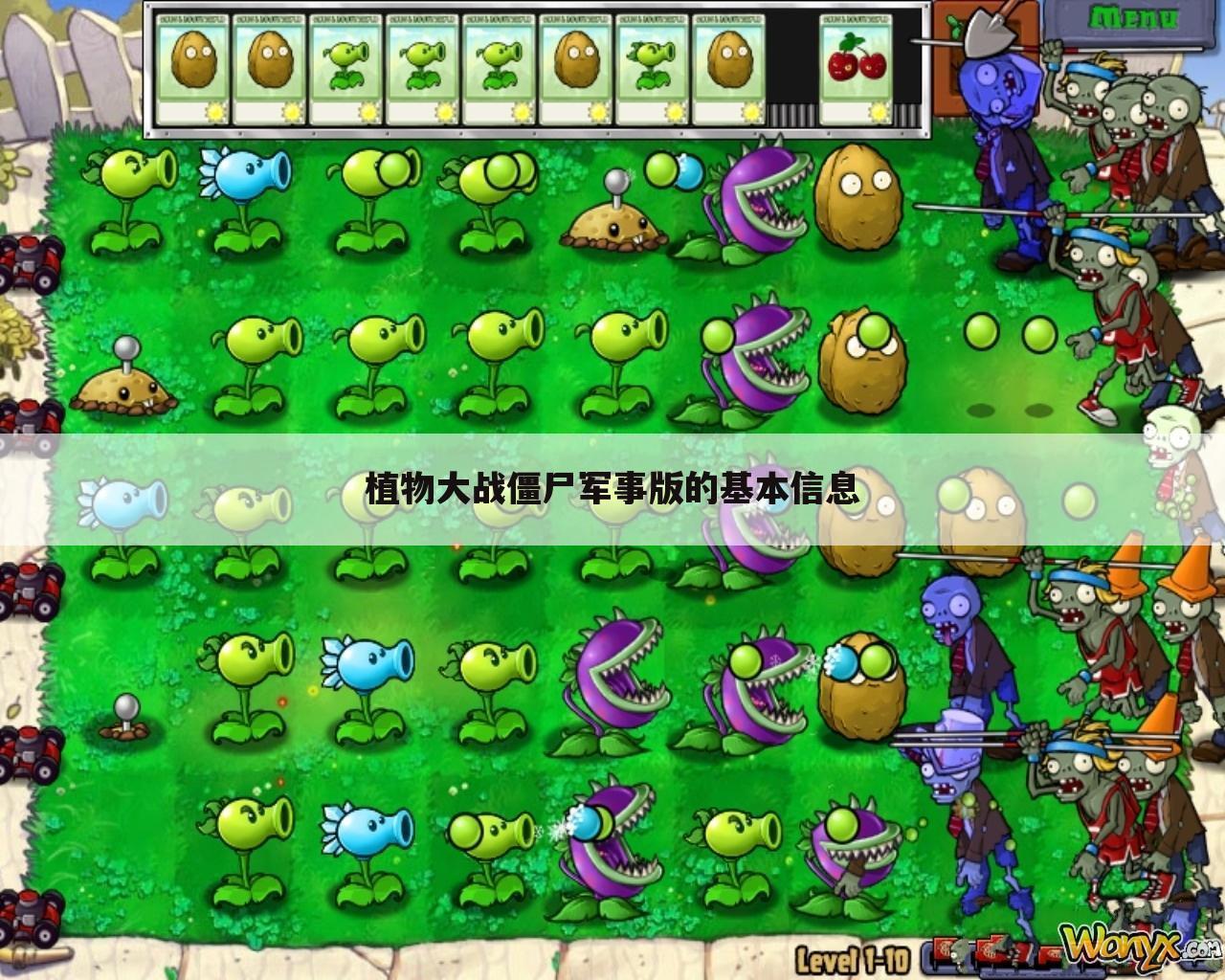 植物大战僵尸军事版的基本信息