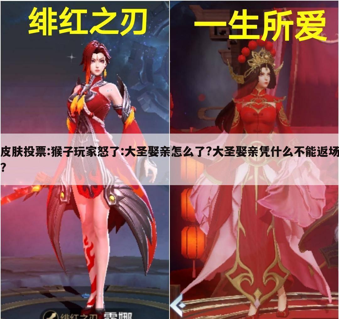 皮肤投票:猴子玩家怒了:大圣娶亲怎么了?大圣娶亲凭什么不能返场?