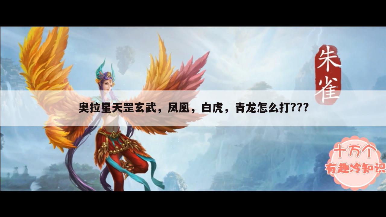 奥拉星天罡玄武,凤凰,白虎,青龙怎么打???