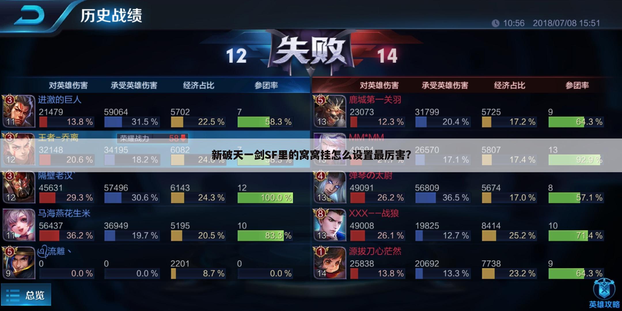 新破天一剑SF里的窝窝挂怎么设置最厉害?