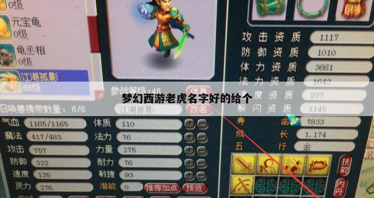 梦幻西游老虎名字好的给个