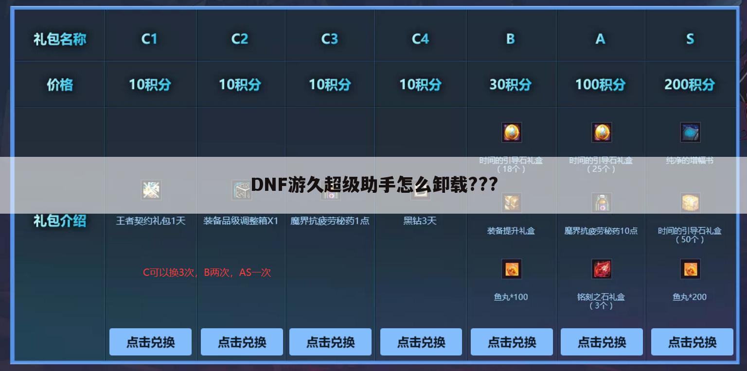DNF游久超级助手怎么卸载???