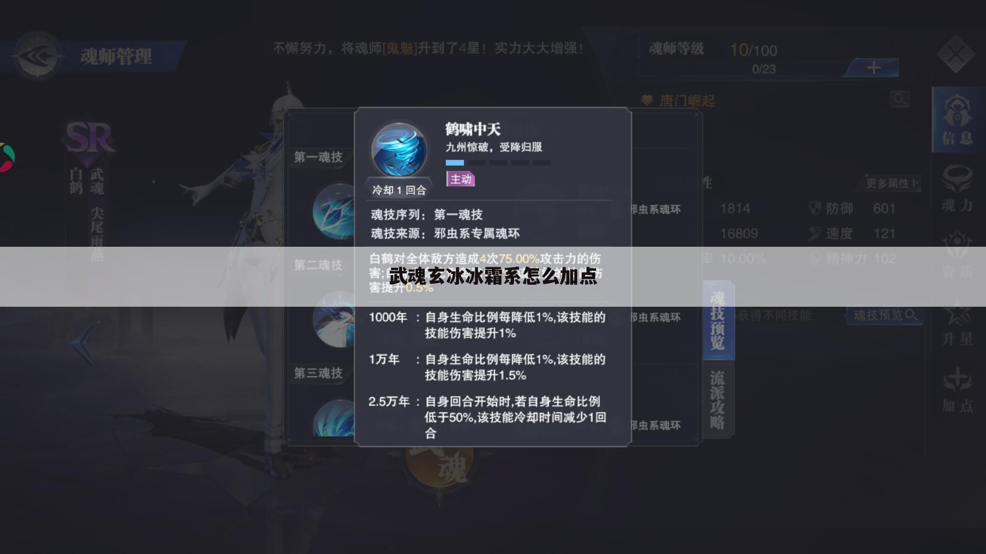 武魂玄冰冰霜系怎么加点