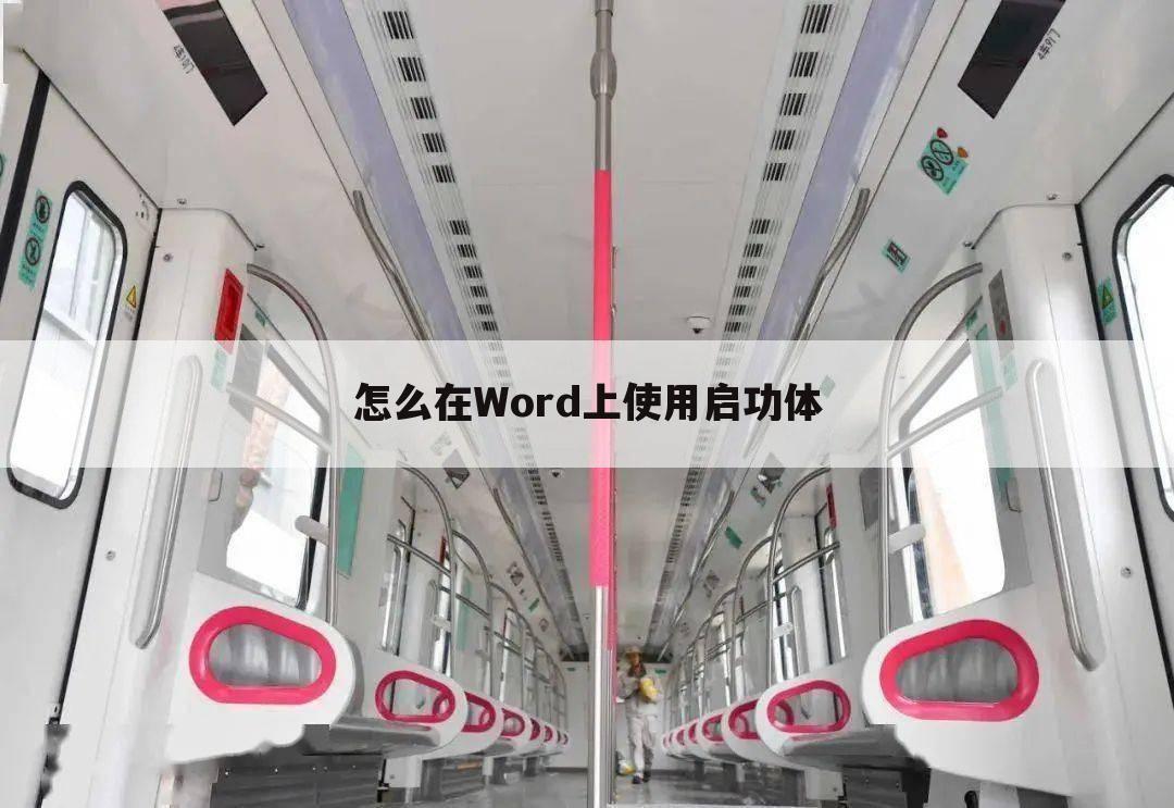 怎么在Word上使用启功体